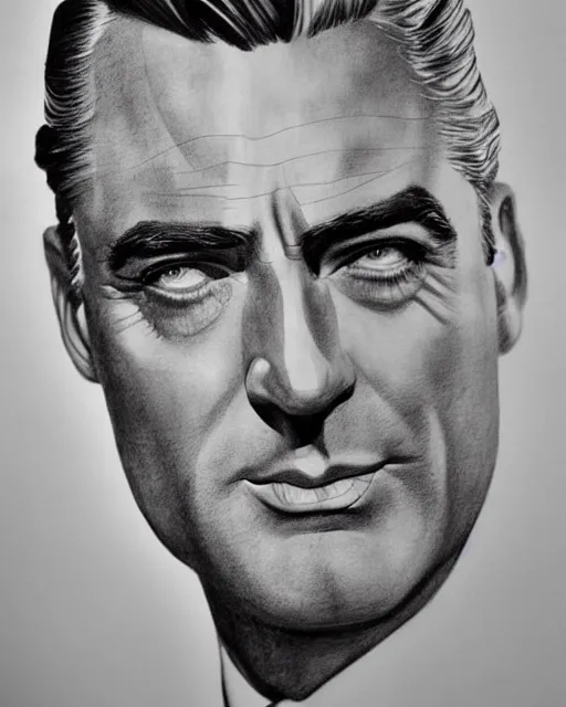 Prompt: hyper realistic full figure pencil drawing of cary grant from north by northwest, monochrome, water color, detailed, rim light, diffused, intricate, by anna dittmann