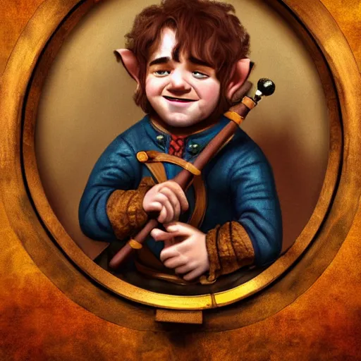 hyper realistic portrait of a halfling male, happy, | Stable Diffusion ...