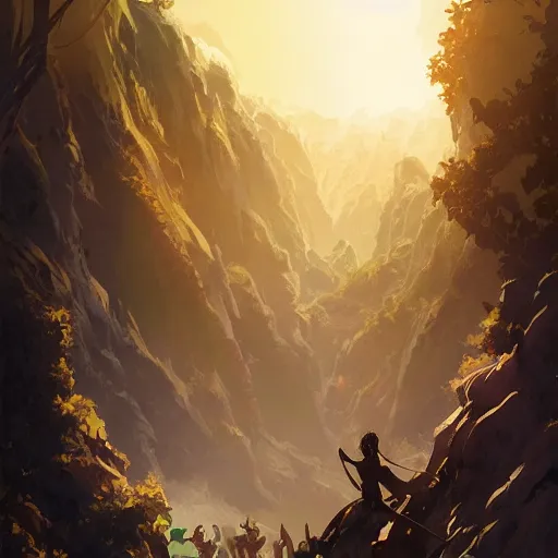 Image similar to hero world the lord of the rings : the fellowship of the ring 2 0 0 1, behance hd by jesper ejsing, by rhads, makoto shinkai and lois van baarle, ilya kuvshinov, rossdraws global illumination