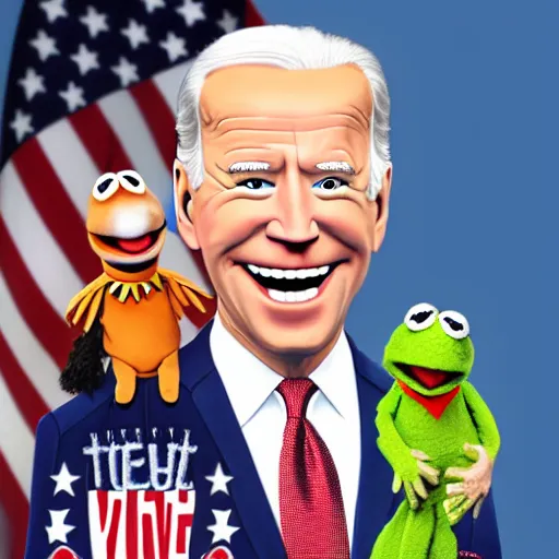 Prompt: Joe Biden as a Muppet 4k - 6