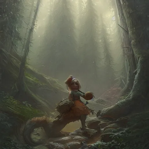 Prompt: a detailed painting of a spirit of the woods, by justin gerard and greg rutkowski, digital art, realistic painting, fantasy, character design, trending on artstation