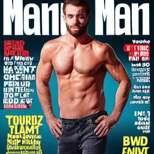 Image similar to Joe Bien Gigachad in the cover of Men's Health