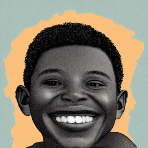 Image similar to a smile, black background, digital art