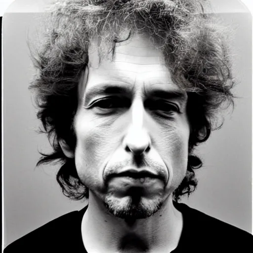 Image similar to Mugshot Portrait of Bob Dylan, taken in the 1970s, photo taken on a 1970s polaroid camera, grainy, real life, hyperrealistic, ultra realistic, realistic, highly detailed, epic, HD quality, 8k resolution, body and headshot, film still, front facing, front view, headshot and bodyshot, detailed face, very detailed face