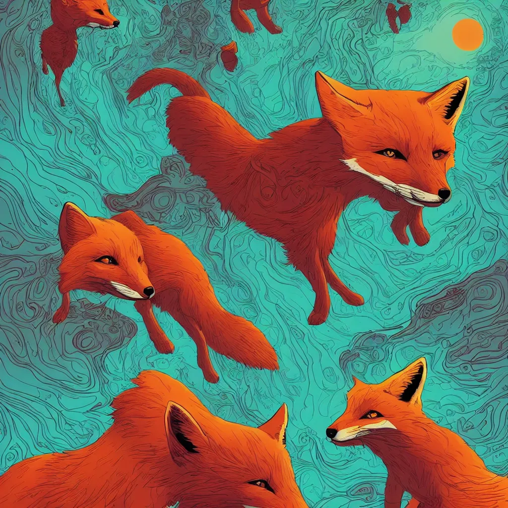 Prompt: fox face by kilian eng