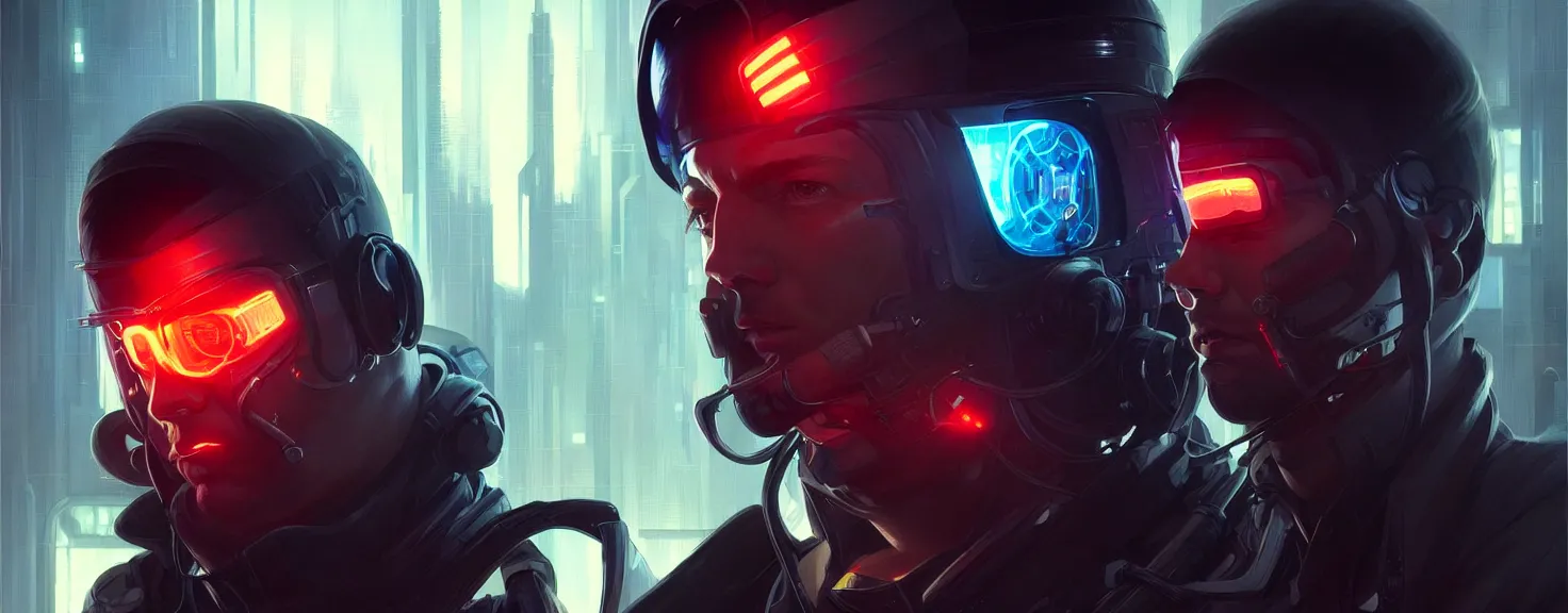 Image similar to Hacker cyberpunk man portrait, highly detailed, digital painting, artstation, concept art, smooth, sharp focus, illustration, art by artgerm and greg rutkowski and alphonse mucha