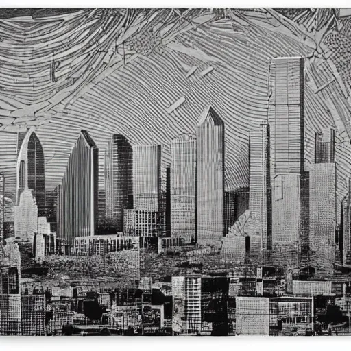 Image similar to dallas skyline by ed fairburn, joseph clement coll, franklin booth