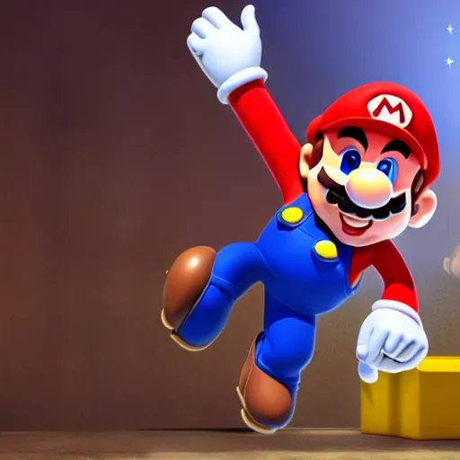 Prompt: 3d render of Mario, 4k, octane render