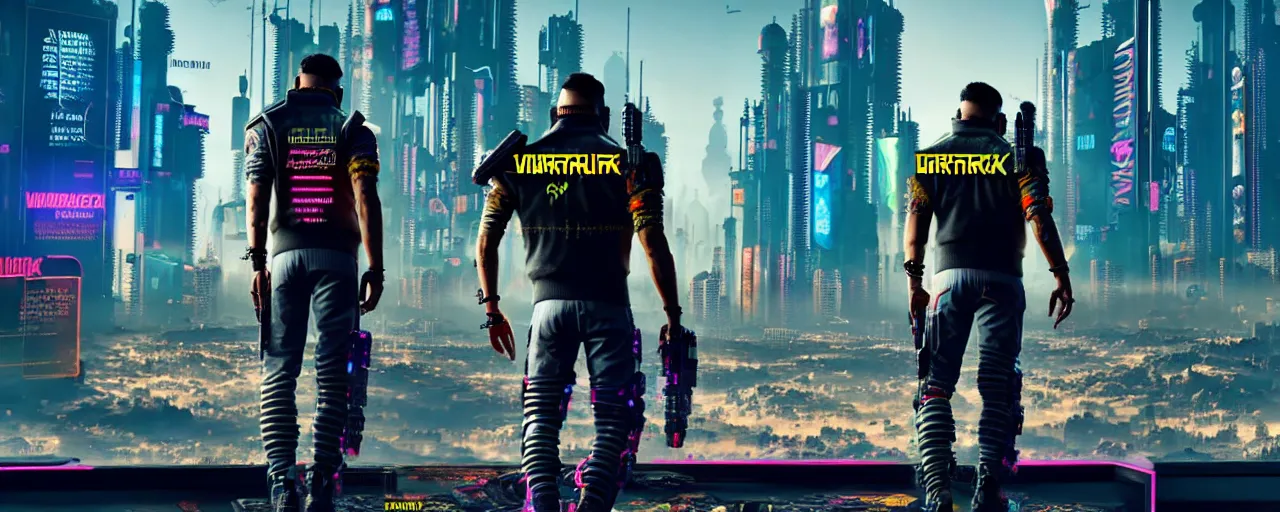 Image similar to Virat Kholi, in CyberPunk 2077, reimagined as a cyberpunk dystopia, 4k highly detailed digital art 4k highly detailed digital art