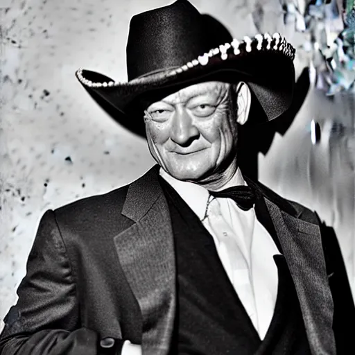 Image similar to “ john wayne in drag ”