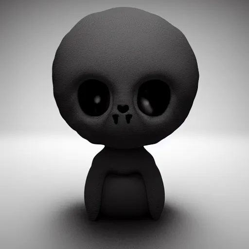 Prompt: cute fumo plush of a cursed floating blob of dark ichor vaguely in the shape of a cute girl, amorphous, inky blackness, fluid simulation melting, black and white, horror, vray