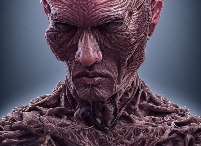 Prompt: a fractal man 4 1 6 0 by artgerm and ernt haeckel, vivid colour, trending on artstation