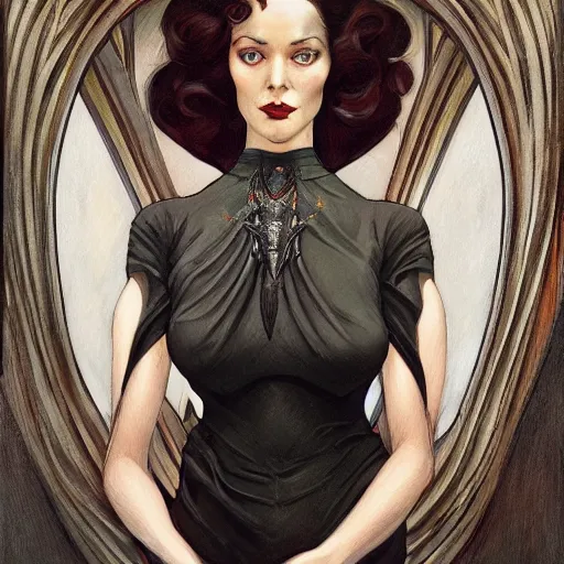 Image similar to a streamline moderne, art nouveau, multi - ethnic portrait in the style of charlie bowater, and in the style of donato giancola, and in the style of charles dulac. intelligent, expressive eyes. symmetry, ultrasharp focus, dramatic lighting, semirealism, intricate symmetrical ultrafine background detail.