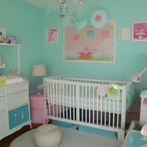 Prompt: kawaii baby room every baby could dream of