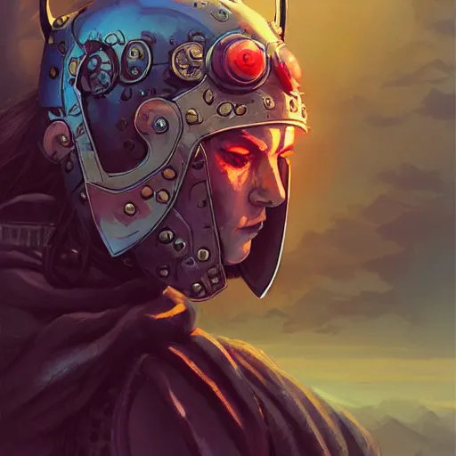 Image similar to cyberpunk viking helmet mask warrior goddess robot ninja fantasy, art gta 5 cover, official fanart behance hd artstation by jesper ejsing, by rhads, makoto shinkai and lois van baarle, ilya kuvshinov, ossdraws