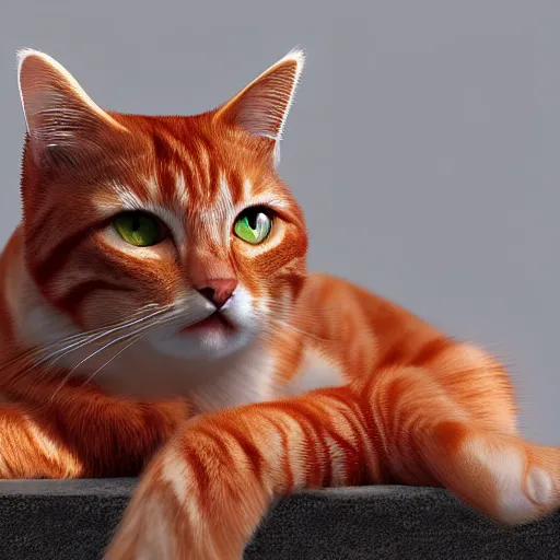 Prompt: red tabby cat photorealistic