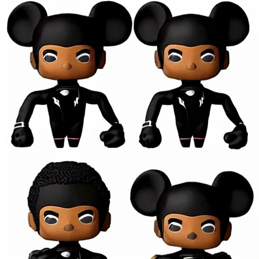 Image similar to single michael jackson, michael jackson, black panther, michael jackson, michael jackson, michael jackson, michael jackson, michael jackson, ( ( ( mickey mouse ) ) ), nendroid, stephen bliss style