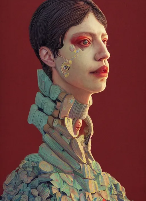 Prompt: portrait made of wood :: by Martine Johanna and Simon Stålenhag and Chie Yoshii and wlop and Guillermo del toro :: ornate, dynamic, particulate, rich colors, elegant, centered, artstation, smooth, sharp focus, octane render, 3d