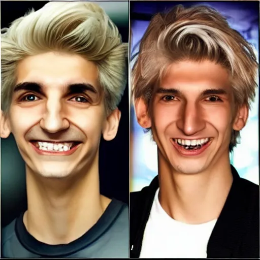 Image similar to really ugly xqc, big nose, crookedd teeth