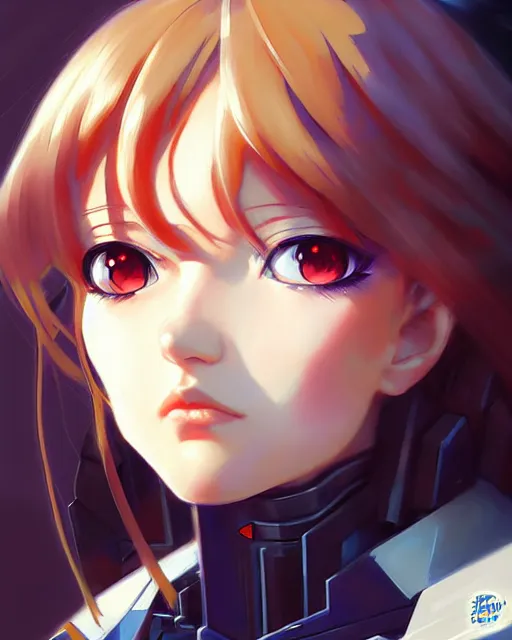 Prompt: portrait Anime as Mecha warrior girl cute-fine-face, pretty face, realistic shaded Perfect face, fine details. Anime. realistic shaded lighting by Ilya Kuvshinov Giuseppe Dangelico Pino and Michael Garmash and Rob Rey