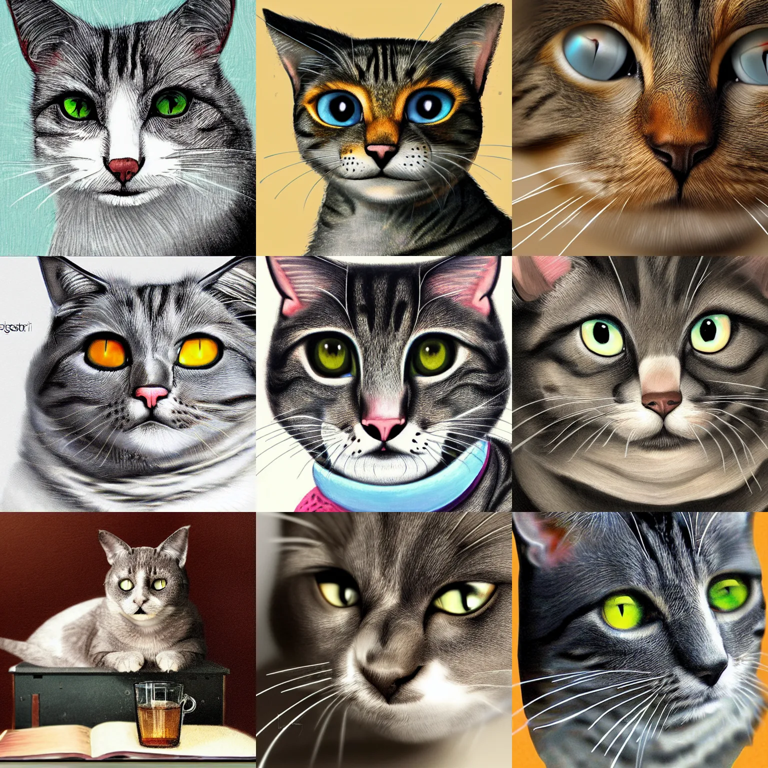 Prompt: the most intelligent cat in the world, trending on art station, highly detailed photo