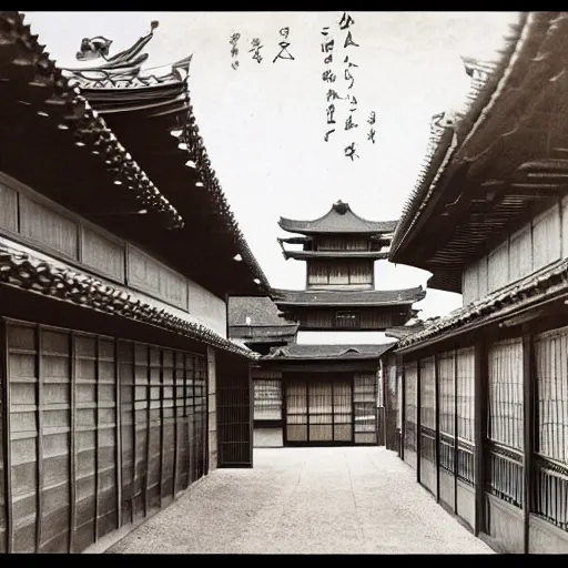 Image similar to vintage photo of edo era japan, realistic, high detail, cinematic