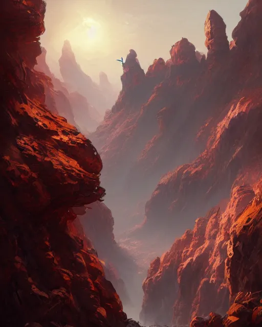 Image similar to the valley of fire, environment art, fantasy art, landscape art, in the style of greg rutkowski, illustration, epic, fantasy, intricate, hyper detailed, artstation, concept art, smooth, sharp focus, ray tracing