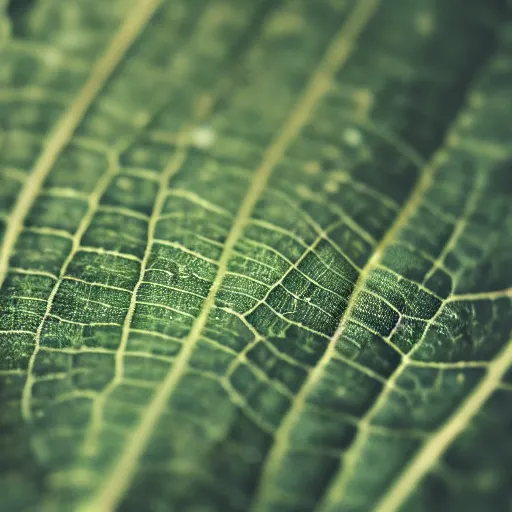 Prompt: Macro photography of a leaf, detailed textures, 4K