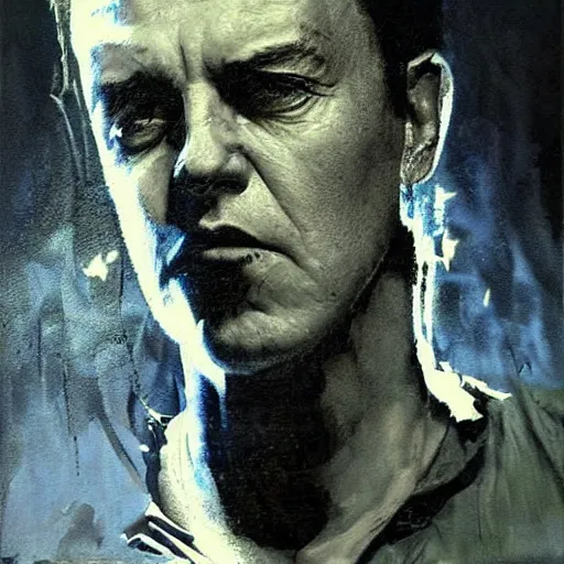 Image similar to stunning portrait of gaunt joe strummer a ( the cure fan ) as dream from sandman, dim stars as eyes, by jeremy mann, by cedric peyravernay, by by russ mills, by richard avedon and ben templesmith, dramatic lightning, sadness, dark eye sockets, in the shadows, punk rock, gothic, high detailed, 8 k