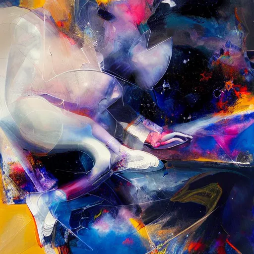 Prompt: Liminal space in outer space by Ryan Hewett