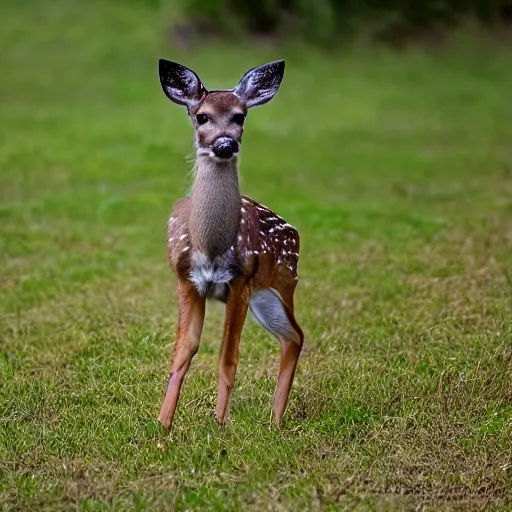 Prompt: deer - puppy nature photography