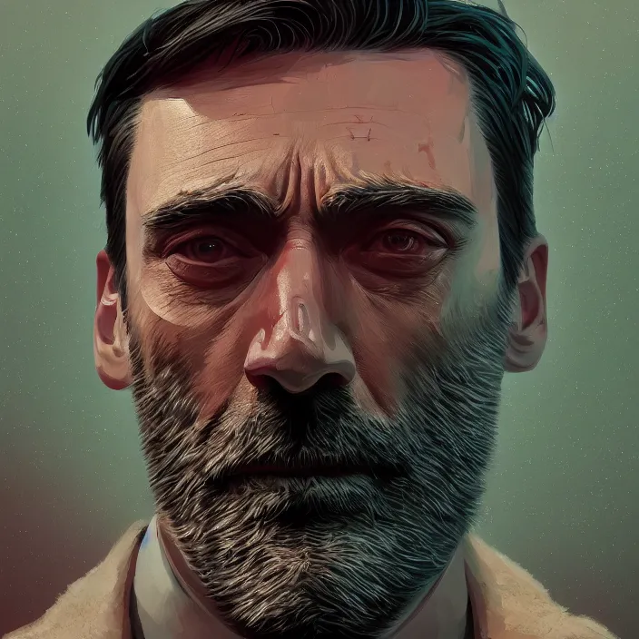 Image similar to portrait of jon hamm as a skull. intricate abstract. intricate artwork. by Tooth Wu, wlop, beeple, dan mumford. octane render, trending on artstation, greg rutkowski very coherent symmetrical artwork. cinematic, hyper realism, high detail, octane render, 8k, iridescent accents