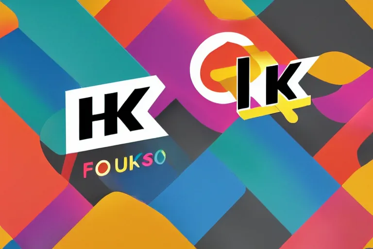 Image similar to colorful logo designs for fhk studio, made in adobe illustrator