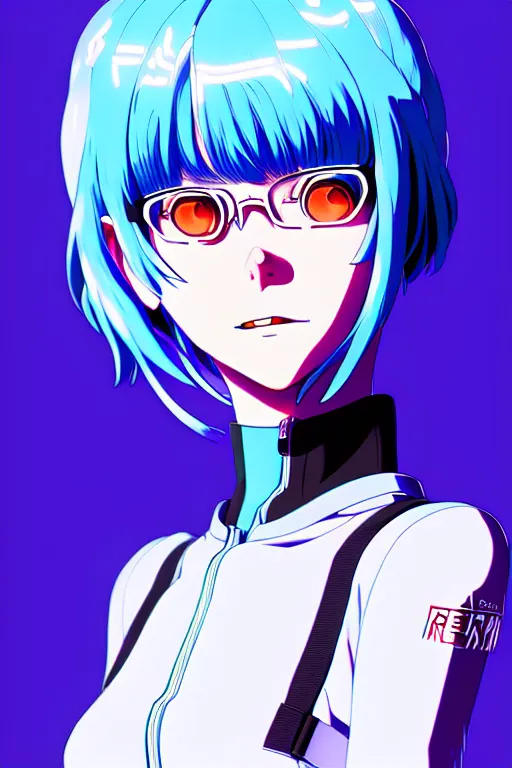 Prompt: a fullbody portrait of rei ayanami neon genesis evangelion : : blue hair, under repairs, maintenance : : by ilya kuvshinov, rossdraws, artgerm, sola digital arts, anti aliasing, raytracing : :