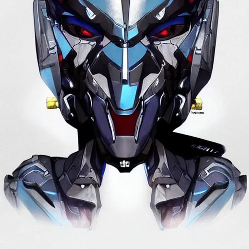 Image similar to a mecha version of a african woman, no irises, very symmetrical face, highly detailed, widow maker, by vitaly bulgarov, by yoji shinkawa, by joss nizzi, by ben procter, by steve jung, metal gear solid, transformers cinematic universe, conceptartworld, pinterest, artstation, unreal engine