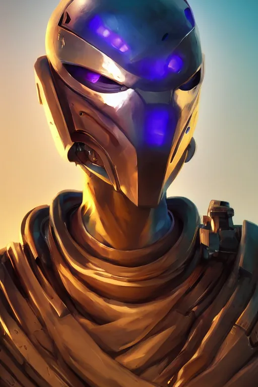 Image similar to epic mask helmet robot ninja portrait stylized as fornite style game design fanart by concept artist gervasio canda, behance hd by jesper ejsing, by rhads, makoto shinkai and lois van baarle, ilya kuvshinov, rossdraws global illumination radiating a glowing aura global illumination ray tracing hdr render in unreal engine 5