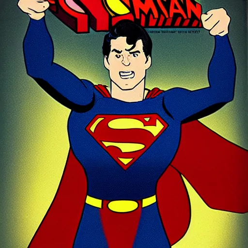 Prompt: Superman 'yelling'