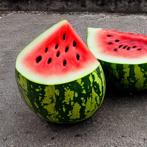 Image similar to photo of a watermelon on fire