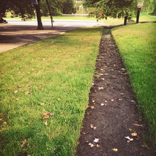 Image similar to photo of where the sidewalk ends