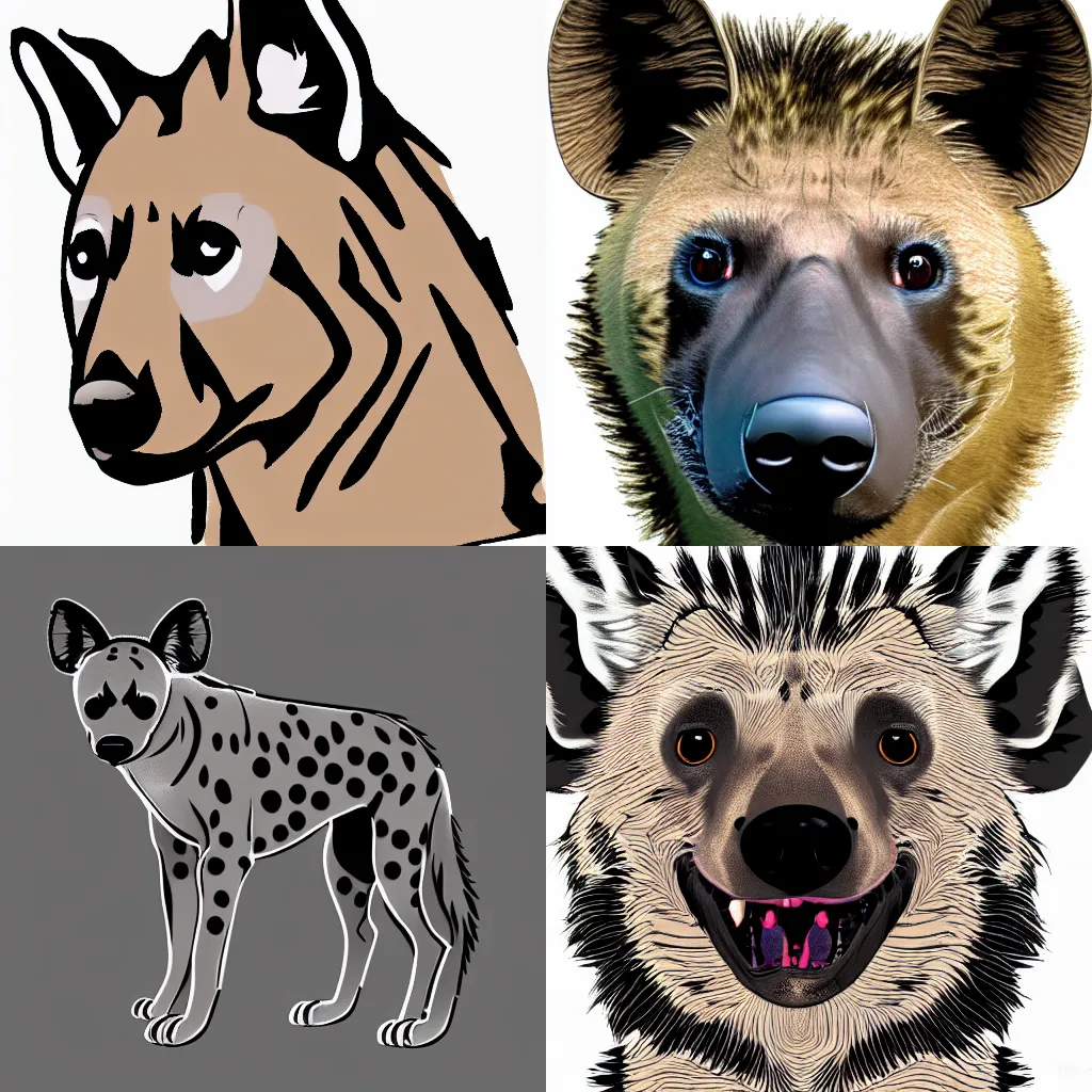 Prompt: vector based hyena