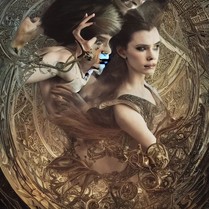 Image similar to bauhaus ballet style neverending story, ultra realistic, concept art, intricate details, serious, highly detailed, photorealistic, octane render, 8 k, unreal engine, art by todd mcfarlane and artgerm and greg rutkowski and alphonse mucha