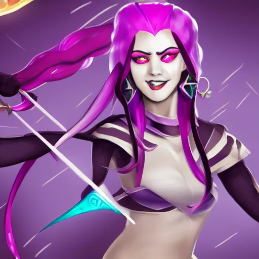 Image similar to illustration of Arcane Jinx, in the style of Arcane, league of legends by Jerry Loh