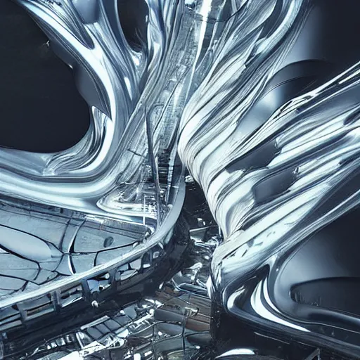 Image similar to digital sci-fi oily gloss reflection zaha hadid airport motherboard with organic forms in liquid and oil on the coronation of napoleon painting, on moon with medium size man walking with black background and digital billboard in the middle. unreal engine 5, keyshot, octane, artstation trending, by Zaha Hadid architects, by Matrix film color, high contrast pinterest black plastic, dark atmosphere pinterest tilt shift, 4k, 8k, 16k.