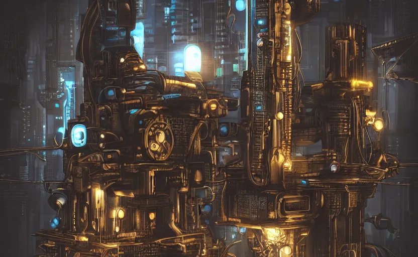 Image similar to technological drilling machine, extremely detailed cyberpunk ( steampunk ), day light, realistic shaded,