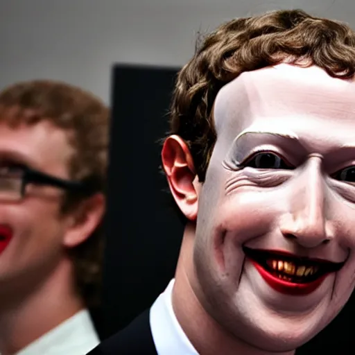 Image similar to mark zuckerberg as the joker