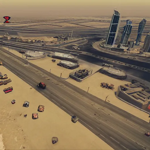 Prompt: gta : dubai, cinematic shot