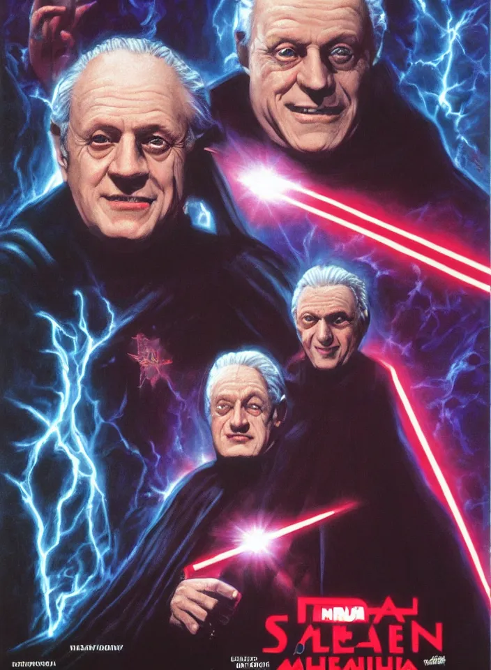 Image similar to sheev palpatine the musical movie poster by drew struzan