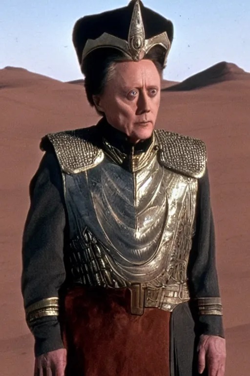 Image similar to christopher walken as emperor shaddam iv in dune, 4 k, hd