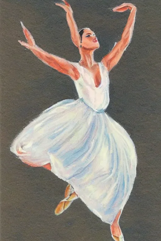 Prompt: female dancer notecard by kim taylor reece