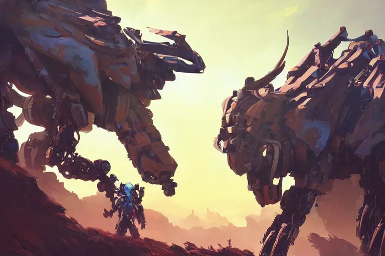 Image similar to sawtooth machine mecha animal beast robot of horizon forbidden west horizon zero dawn bioluminiscence, behance hd by jesper ejsing, by rhads, makoto shinkai and lois van baarle, ilya kuvshinov, rossdraws global illumination